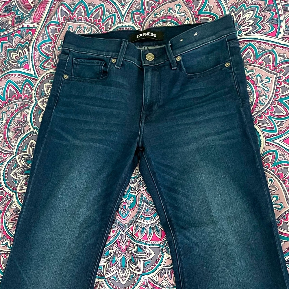 Express bell flare split hem jeans - Picture 2 of 10